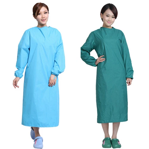 Long Medical Doctor Nurse Surgeon Isolation Coat Unisex Surgical Gown Reusable - Picture 1 of 14