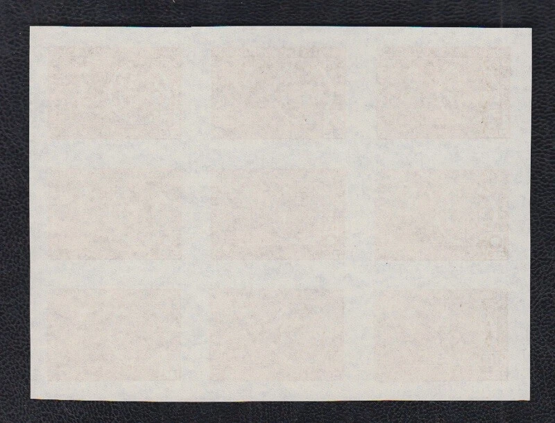 REQUETES.  I. ASTIZ 4s(*).  HOJA COMPLETA DE 9 SELLOS SIN DENTAR - Imagen 2 de 2