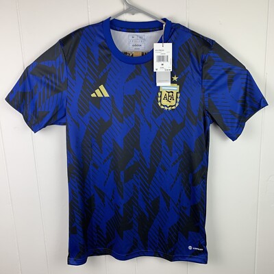 ウェア Argentina  National Team Uniform 2xl Adidas Argentina 2XL National Team Pre Match Jersey Blue Mens Fan