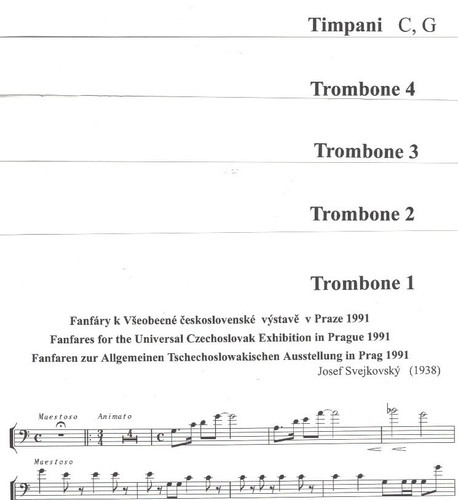 Fanfarrias para exposiciones jubilares - Dvorak / Svejkovsky - Trompetas Trombones Timp - Imagen 9 de 9