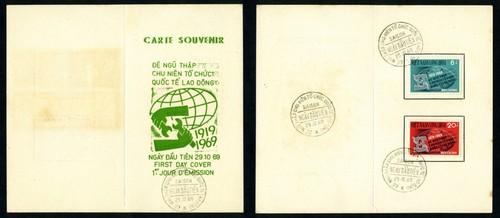 South Vietnam FDC Folder / Card 1969 ILO International Labor Org 362-363 (SVF52)