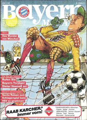 BL 84/85 FC Bayern Munich - VfB Stuttgart, 16.03.1985 + Poster Sören Lerby
