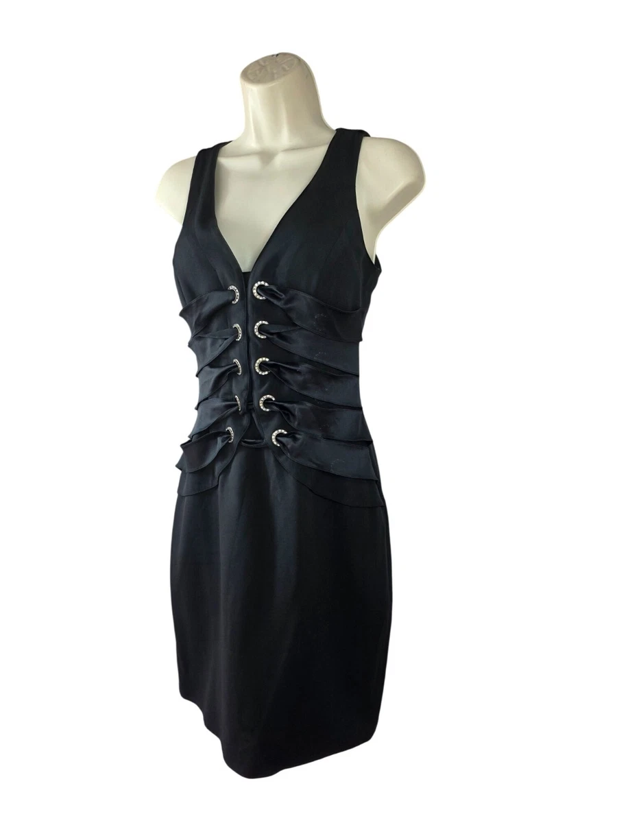 chetta b silk dress Vintage Chetta B Size 8 100% Silk A Line Dress Colorful Belted