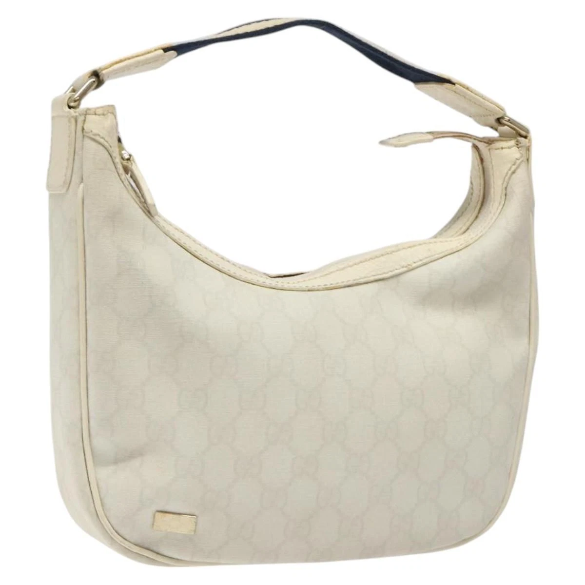 Sac à main GUCCI GG Supreme sortie PVC or blanc authentique BD1081