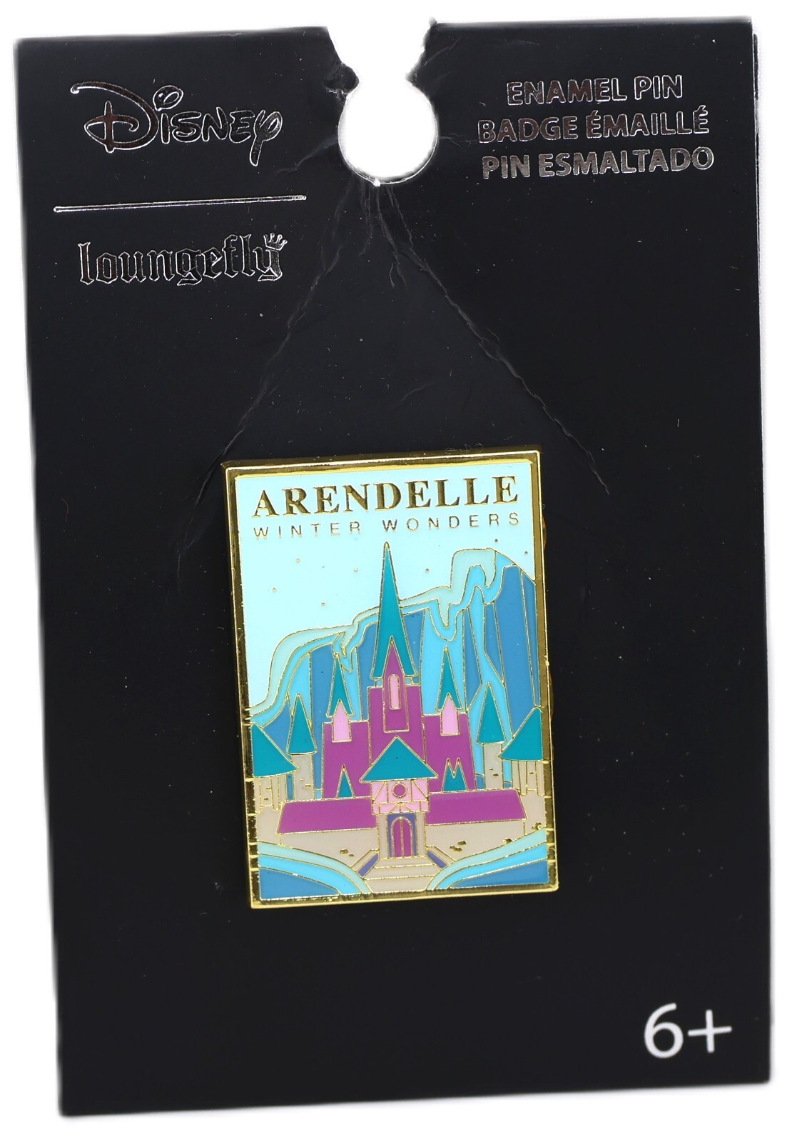Loungefly Disney Frozen Arendelle Castle Winter Wonder Tourism Poster Enamel Pin