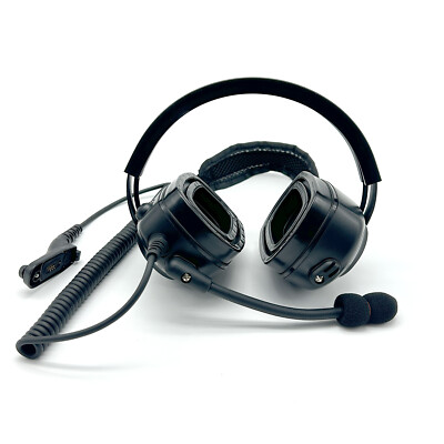 Double Muff Headset Earphone W/ PTT Mic For XPR6350 XPR6380 XPR6550 XPR6580