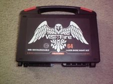 VisioFire USB Rechargeable Laser Bore Sight Kit Red Laser 64 Piece - Complete