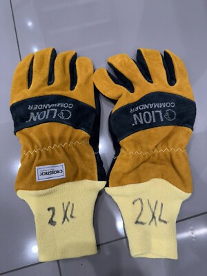 LION COMMANDER Structural FIRE FIGHTING GLOVES SIZE 2XL NEW READ