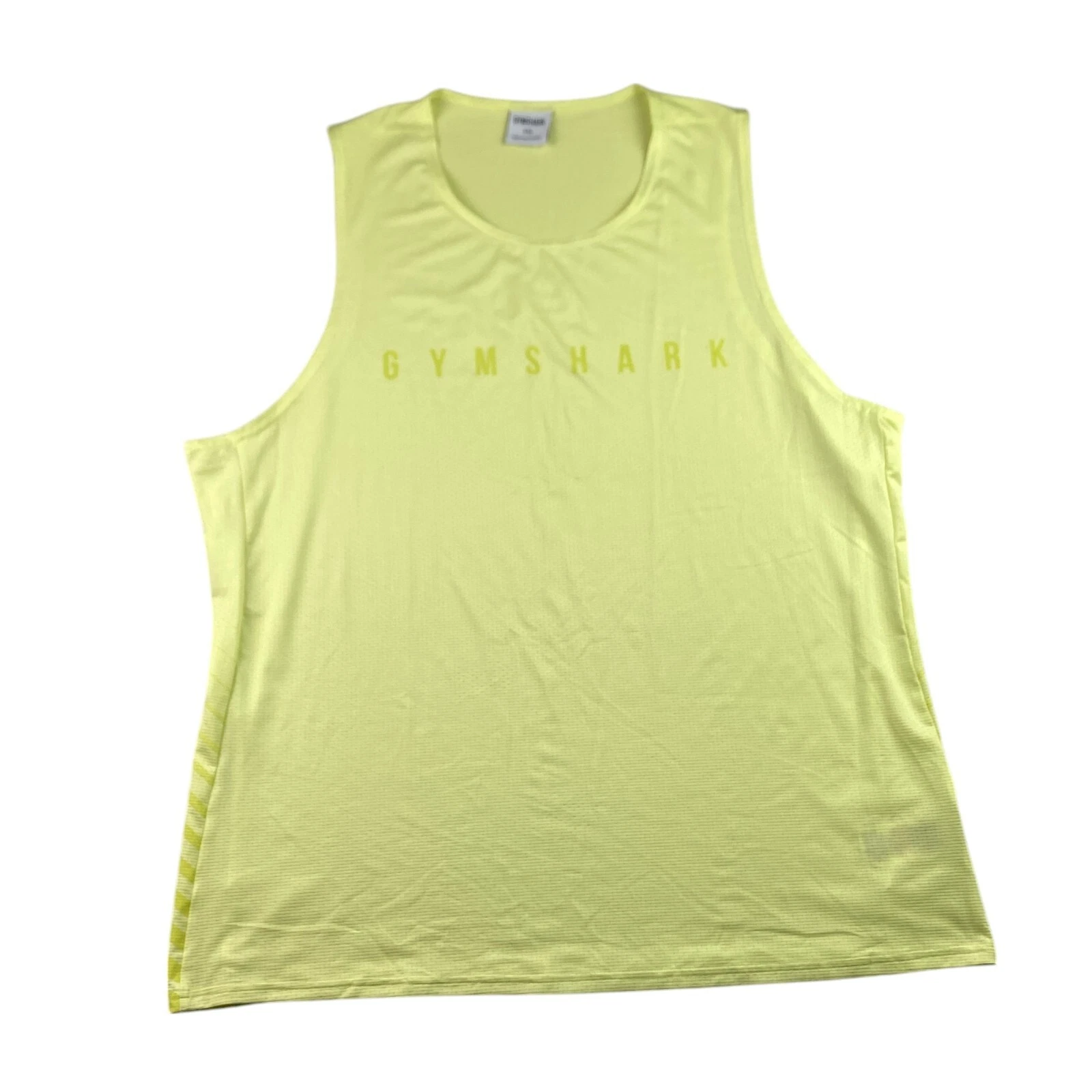gymshark spellout logo t-shirt neon tank-top