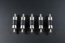 5 PACK RCA BARREL BUTT CONNECTOR COUPLER MALE TO MALE AUDIO CABLE WIRE
