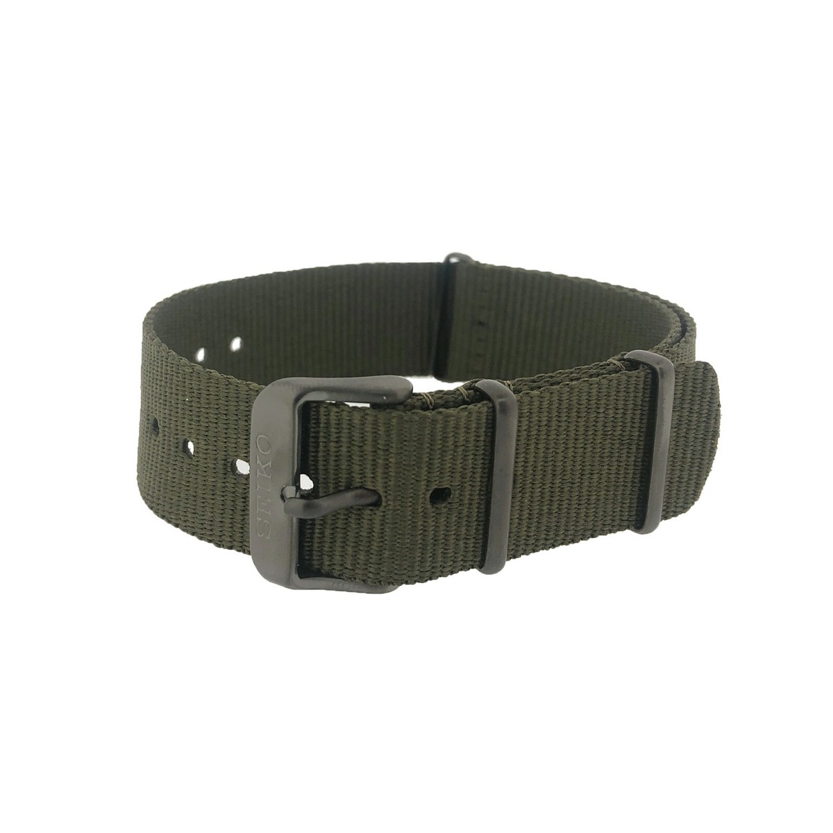 SEIKO SRPD91 Original 22MM Green Nylon Strap L0FP02DN9 Spring Bars