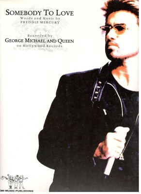 GEORGE MICHAEL AND QUEEN ''SOMEBODY TO LOVE'' SHEET MUSIC-1976-PIANO/V/CHORDS-NEW!