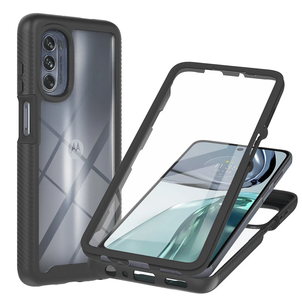 Built in Screen Film 360 Fullbody Armor Hard Cover Case For Motorola Moto G62 5G