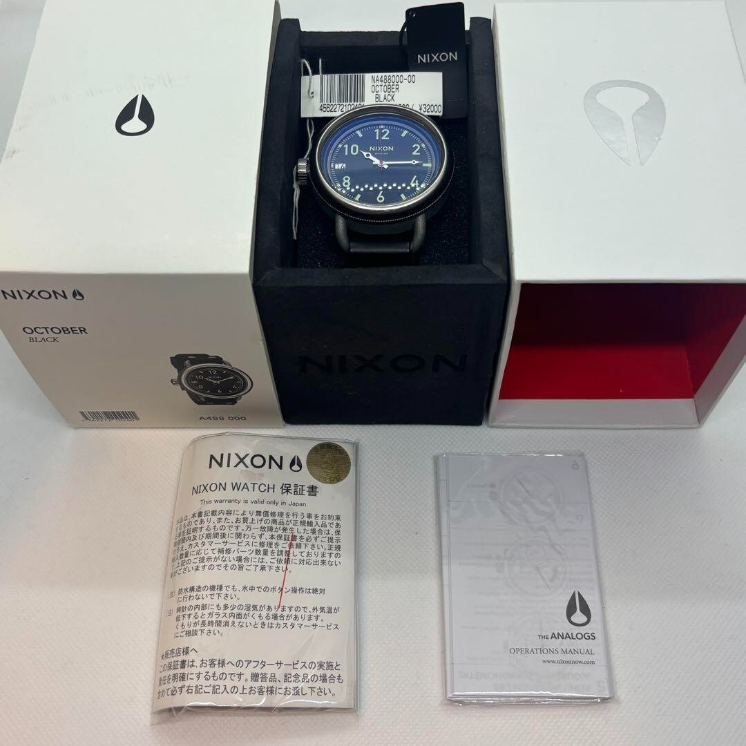 NIXON THE OCTOBER Analog Rubber Watch Black Tested Japan Import