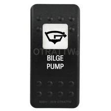 OTRATTW Carling Technologies Contura II Rocker Switch, BILGE PUMP, WHITE LENS