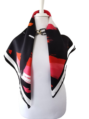 RRP  189  MARINA RINALDI   Printed scarf in SILK    Mod.''Silvia''
