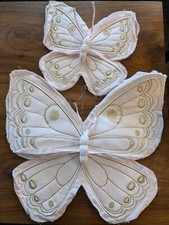 POTTERY BARN KIDS Set of 2 Linen Fabric Butterflies-OPEN BOX