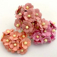 5/8"-1.5cm Mixed 3 Cottage Paper flower Wedding Card Scrapbook Craft S10m 