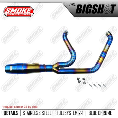 Exhaust Custom Fit Harley Davidson Road King 2017-2023 Full System 2 Into 1