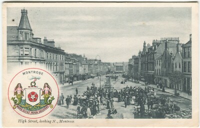 HIGH STREET, MONTROSE BLICK NACH NORDEN, WAPPEN - Angus Postkarte