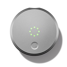 August Smart Lock Wifi Enabled Keyless Home Entry with Your Smartphone - Silver