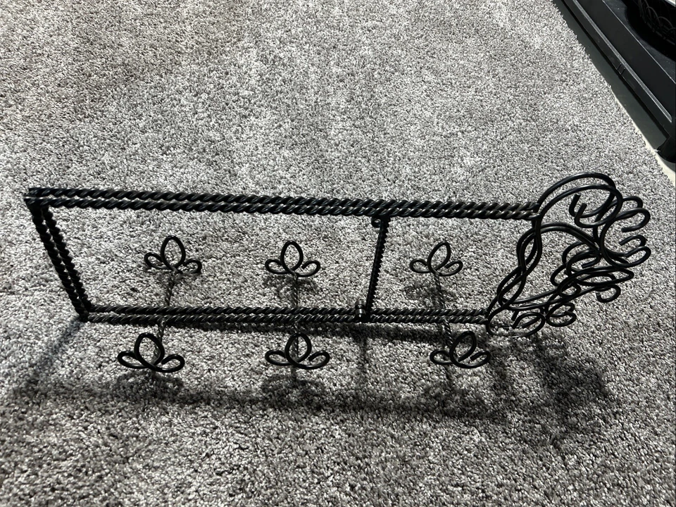 Southern Living Highland 3 Plate Rack #40643 Iron Metal Horizontal Scroll Wall - Image 2 of 2