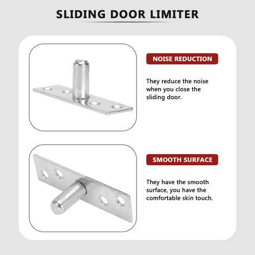 Posicionador de cojinetes de tapón limitador de puerta corredera simple de metal pequeño 2 piezas - Imagen 9 de 12