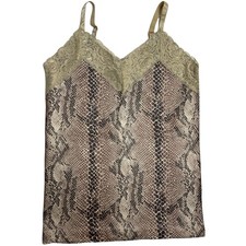 OpenUp Lounge Intimate Tan Reptile Print Camisole Tank Size SP