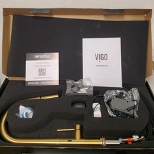 VIGO Greenwich Pull-Down Sprayer Touchless Kitchen Faucet Matte Brushed Gold