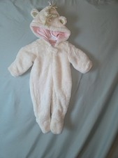 Mud Pie Baby Girls Ivory Unicorn Bunting Zip Up Covering Costume 3-6 M NWT 