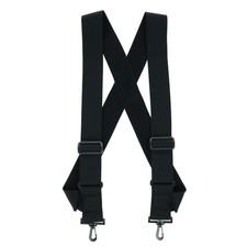 CTM Elastic TSA Compliant Side Clip Suspenders with Swivel Hook Ends