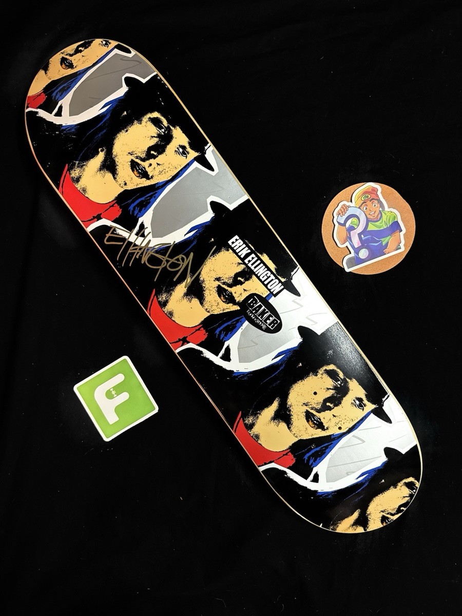 RARE SIGNED Erik Ellington Pop Art Portrait Baker Skateboard Deck