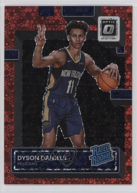2022 Donruss Optic Rated Fast Break Red Prizm 61/75 Dyson Daniels Rookie RC z7j