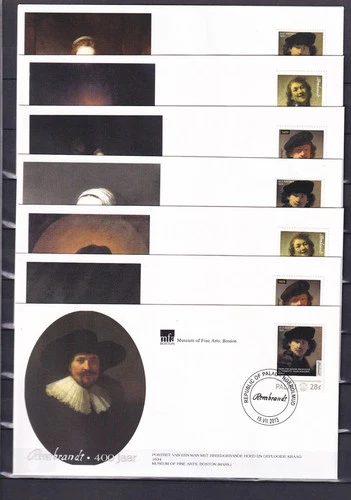 [G191804] Art Rembrandt Netherlands Nice Lot First Day Covers UNG
