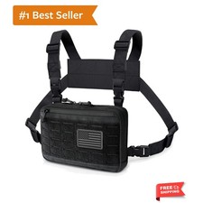 Tactical Chest Rig Pack with Laser Cut Design, Molle Chest Bag for Men and Wo...