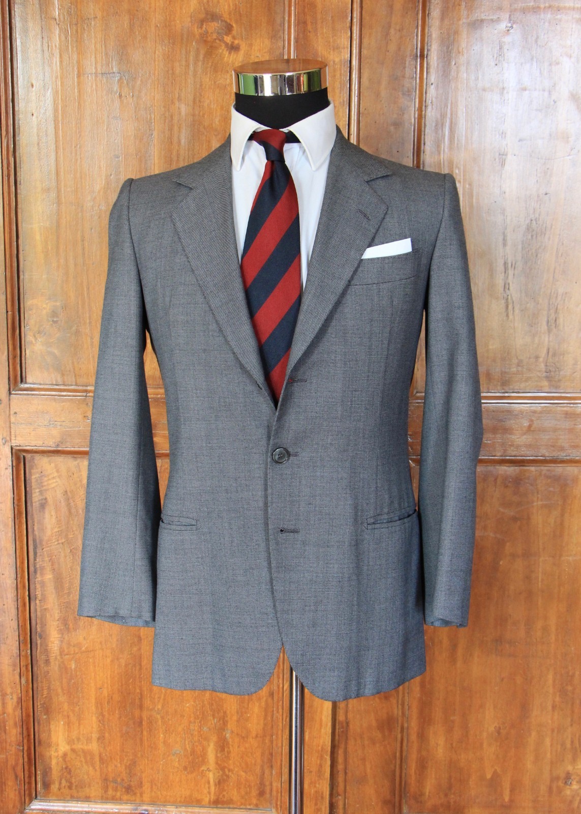 Sartoria Negretti bespoke grey suit 46-48EU/36-38UK short