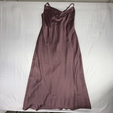 Show Me Your Mumu Satin Maxi Dress Small Mauve Cowl Neck Lace Up Back Formal