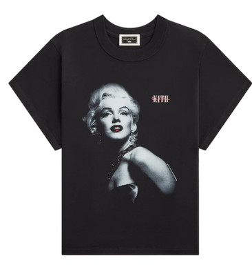 Size XL - Kith Women for Marilyn Monroe Glamour Mulberry Vintage Tee Black khw03