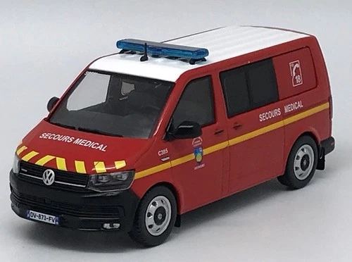 ODEON, VOLKSWAGEN T6 Pompier SDIS06 – Édition Limitée à 504 ex., échelle 1/43...