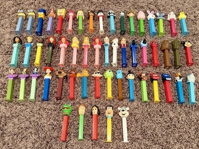 HUGE PEZ DISPENSER LOT 55 Total! Disney, SpongeBob, Christmas, Easter, 5 Vintage