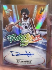 2025-26 Topps Chrome Dylan Harper Future Stars Orange Rookie Ref Auto 5/25 HOT!