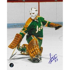 Gilles Meloche Autographed California Golden Seals 8X10 Photo