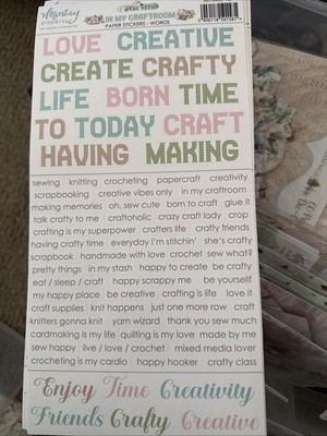 Mintay Papers In My Craft Room Paper Stickers Words 