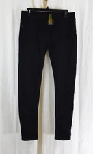 Just Love Women's Denim Jeggings Pockets Black Size Large 28W 30L