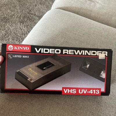 NIB Vintage Kinyo Super Slim VHS Video Tape Rewinder, Works!  Model UV-413