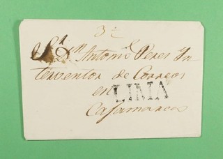 DR WHO PERU STAMPLESS LIMA TO CAJAMARCA R36459