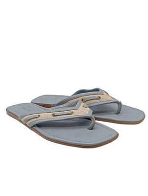 CAR SHOE Flip Flop Sandalen Damen Sandalen Gr. DE 38 blau-wollweiß Casual-Look