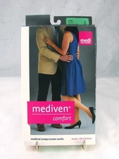 Mediven Comfort 47354 OT Calf Compression Stocking 20-30 mmHg Ebony IV NIB