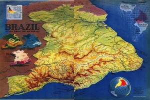 Brazil Richard Edes Harrison Map Print 1930s Geography Cartography