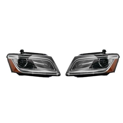 For Audi Q5 2013-2017 Headlight Driver and Passenger Side Pair Composite Bi-HID